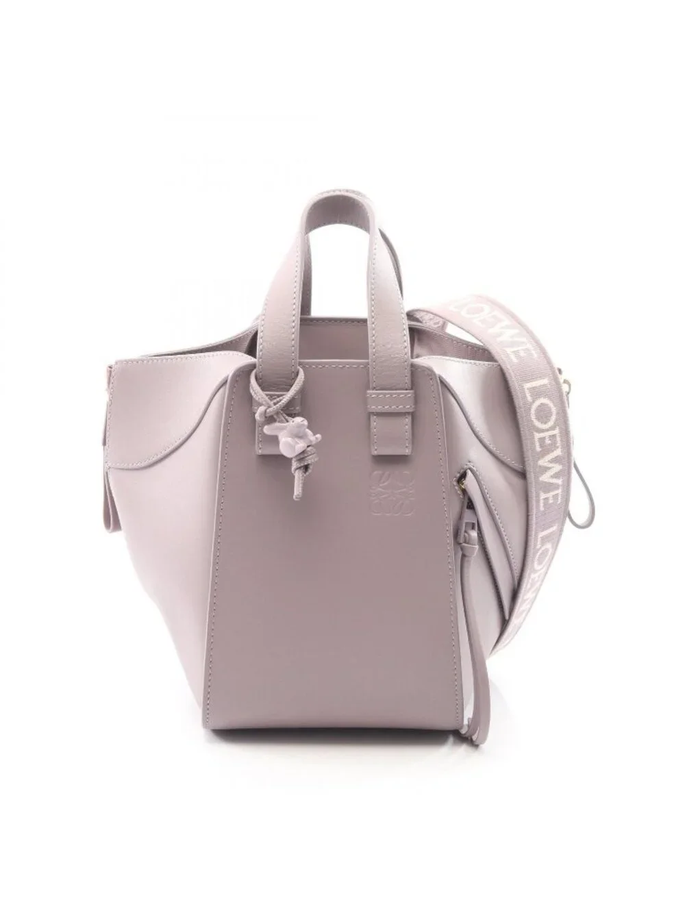 Loewe Handbag Hammock Bag Compact 2-Way Lavender White Leather